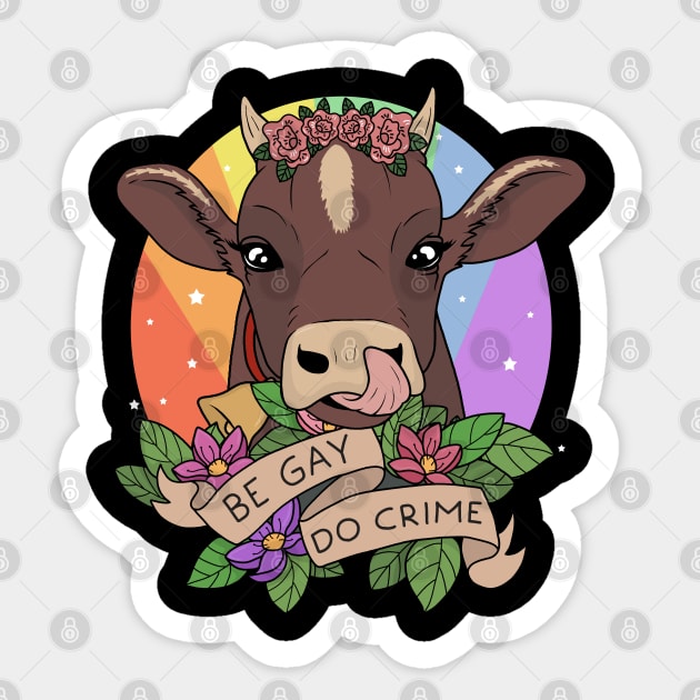 Be Gay Do Crime Sticker by valentinahramov